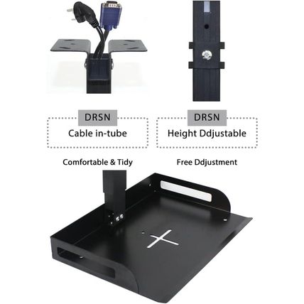 Universal Projector Ceiling Mount with Tray for Projector/Camera, Aluminum Alloy