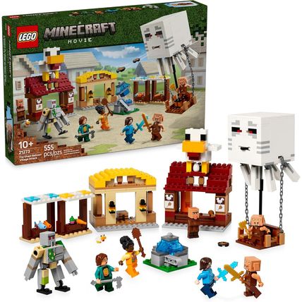 LEGO Minecraft the Ghast Balloon Village Attack- Toy Building Set for Kids, Girl