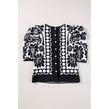 Black Palermo Puffed Sleeve Blouse