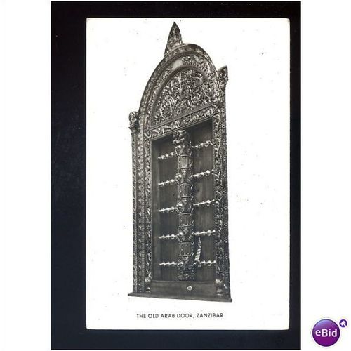 ZANZIBAR Old Arab Door Postcard by Rawal