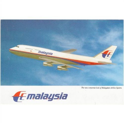 Malaysia Airlines Boeing B747 Aircraft Postcard (A11206)