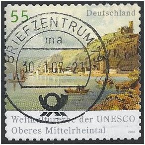 SG 3415: Upper Central Rhine valley World Heritage Site, die-cut perf. 11.