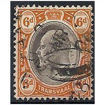 Transvaal 1905 SG266 6d Black & Orange Fine Used . .