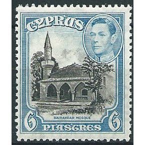 Cyprus 1938 SG158 6pi Black & Blue Mounted Mint .. ..