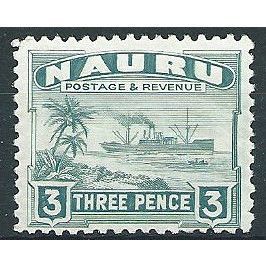 Nauru 1949 SG31B 3d Greenish-Grey Unmounted Mint ... .