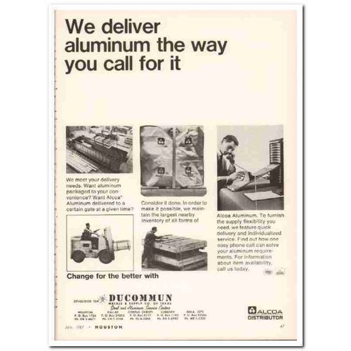 ducommun metals supply company 1967 deliver alcoa aluminum vintage ad