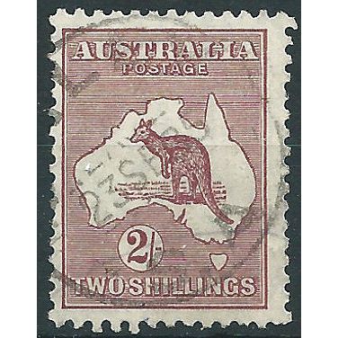 Australia 1929 SG110 2/- Maroon Fine Used . . ..