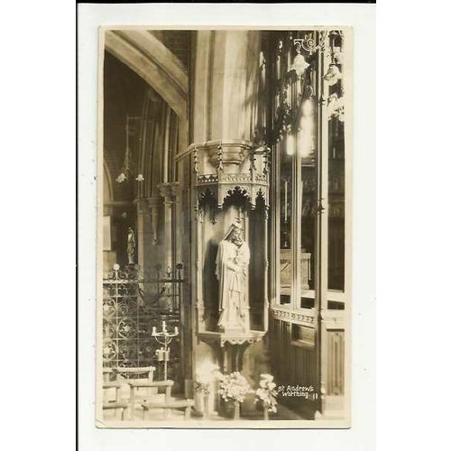 Sussex WORTHING St Andrew's Church Interior Postcard (11)