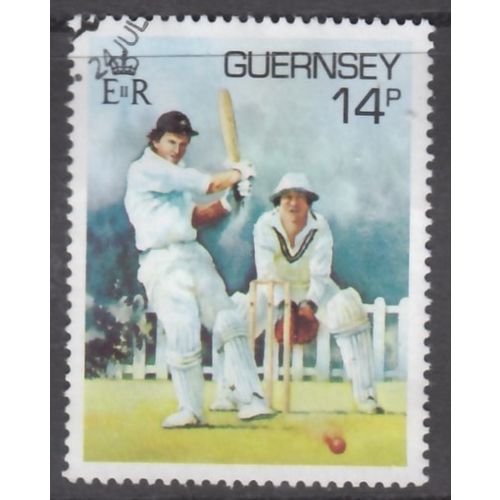 Guernsey 1986 14p Cricket, SG 372 (Scott #337), used