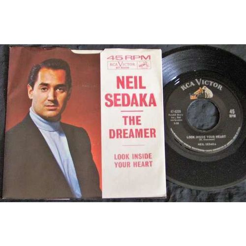 Neil Sedaka - The Dreamer / Look Inside Your Heart Vinyl 45 W/PS NOS New