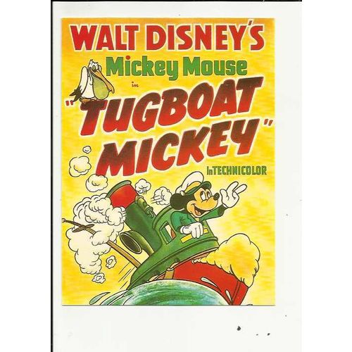 Walt Disney MICKEY MOUSE Tugboat Mickey Postcard (334277)