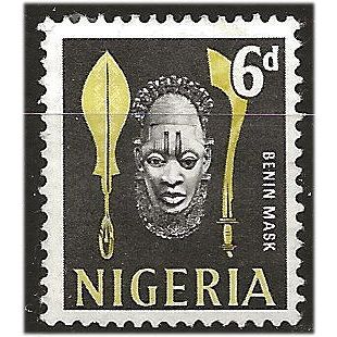 Nigeria 1961 SG95 6d Yellow Mounted Mint . ..