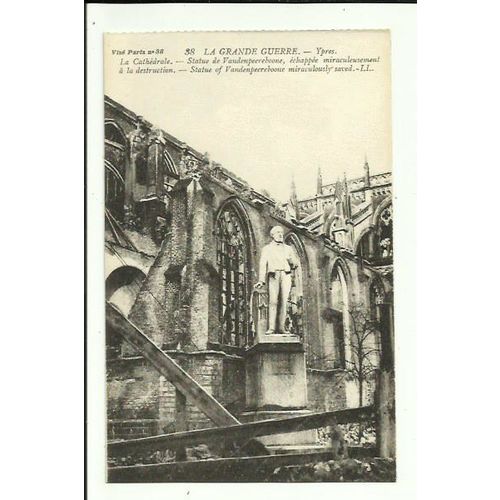 Belgium GREAT WAR Ypres Cathedral Destruction Postcard by LL (38)