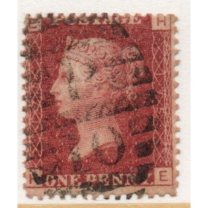 Sg43 1d red plate 175 FINE USED " H E" (reds)
