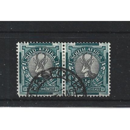 SouthAfrica.SG54 1/2d Sprinbok Pair.Fine Used.Aug25i