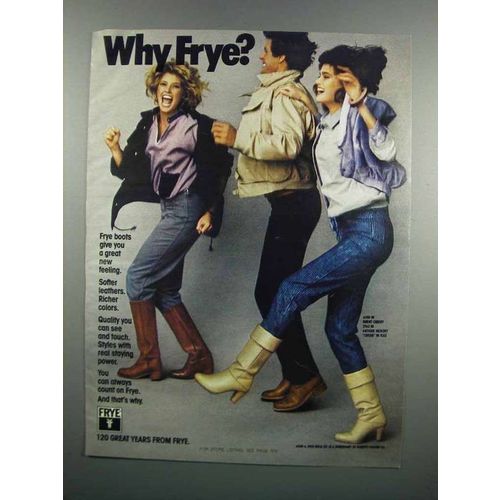 1983 Frye Boots Ad - 6500, 2965 & Crissie in Flax