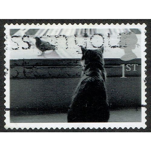 2001 Cats and Dogs 1st Black Grey and Silver SG2195 GU