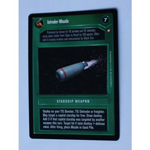 Star Wars CCG: Special Edition Limited # Intruder Missile (A) dark 1998 decipher
