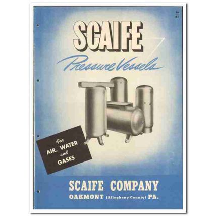 Scaife Company 1946 vintage metal catalog pressure vessels air water