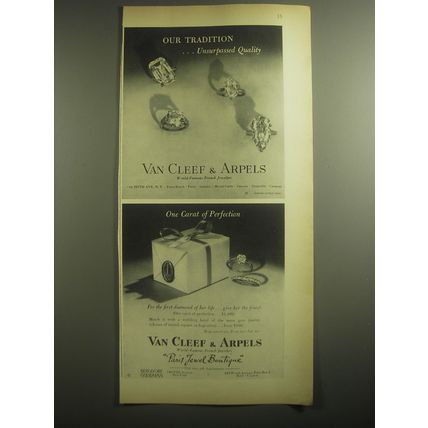 1959 Van Cleef & Arpels Ad - Our tradition ..unsurpassed quality