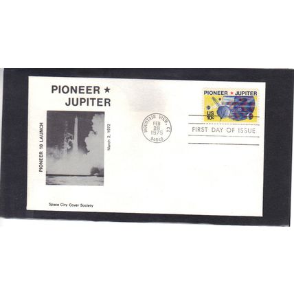 FDC Space City Cover Pioneer-Jupiter Launch 1556 (Cachet-U/A) CV42831