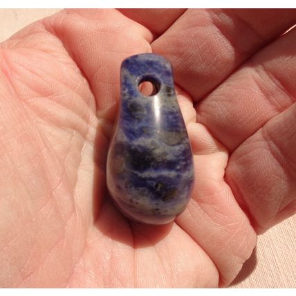 A Sodalite Tear Drop Pendant 38mm 1.5 x 1 Inch Craft Jewelry Making