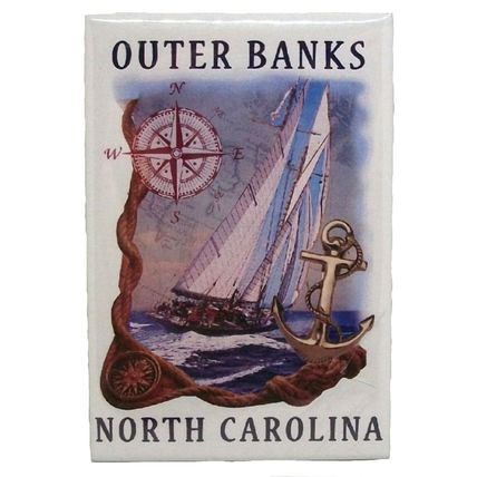 Outer Banks North Carolina Metal Fridge Magnet
