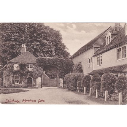 Standard size printed postcard Harnham Gate Salisbury Wiltshire Friths 56364
