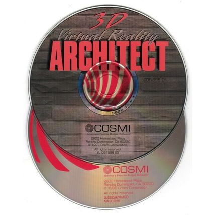 3D Virtual Reality Architect (2PC-CD-ROMs, 1997) for Windows - NEW CDs in SLEEVE