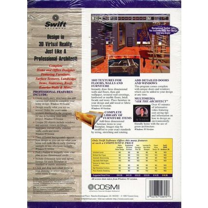 3D Virtual Reality Architect (2PC-CD-ROMs, 1997) for Windows - NEW CDs in SLEEVE