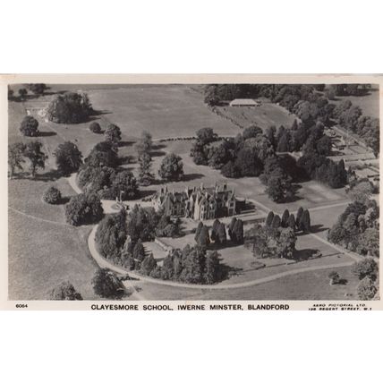 Clayesmore School Iwerne Minster Blandford Aerial Real Photo Postcard