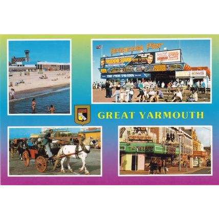 Wayne Dobson Freddie Starr Live At Great Yarmouth Postcard