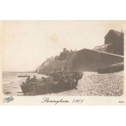 Sheringham Fishing Boat in Norfolk 1901 Postcard