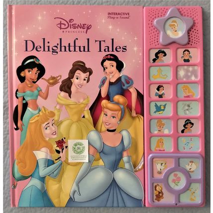 DISNEY INTERACTIVE PLAY-A-SOUND PRINCESS DELIGHTFUL TALES 4 STORIES + GAME BOARD