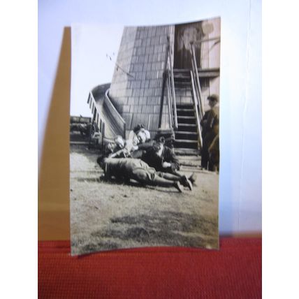 1930s A PILE-UP on the HELTER-SKELTER, FAIRGROUND RIDE small photograph #