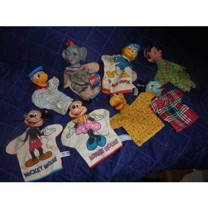 VERY RARE Set of 8 1950's DISNEY HAND PUPPETS!! $250.00 or Best Offer!!