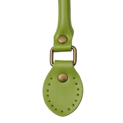 Pair Of Genuine Leather Replacent Bag Handbag Handles (Olive Green - 70cm)