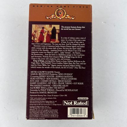 King of Kings VHS Video 2 Tape Movie Jeffrey Hunter, Siobhan McKenna