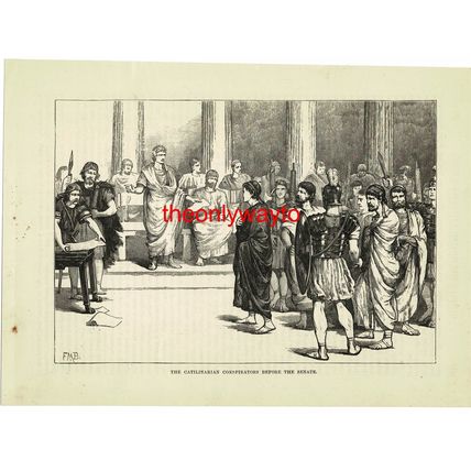 Catilinarian Conspirators Before Senate, Book Illustration (Print), 1888