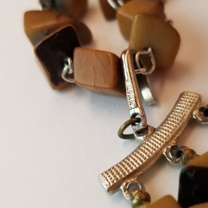 Vintage Almond Nut Necklace Set