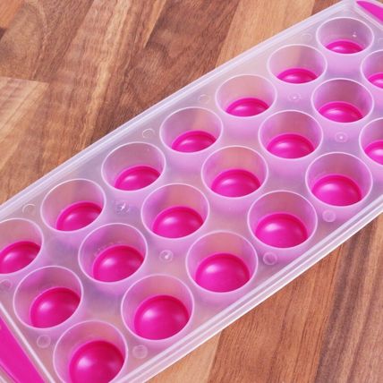 Easy Pop Out ICE CUBE TRAY 21 Round Slots Silicone Mould Jelly Shots/Chocolate