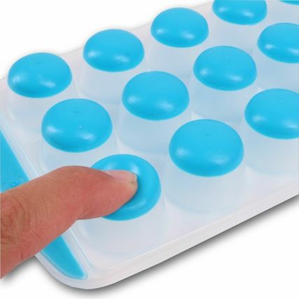 Easy Pop Out ICE CUBE TRAY 21 Round Slots Silicone Mould Jelly Shots/Chocolate
