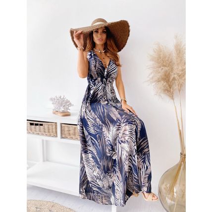 Dress Ladies Party V Neck Sundress Women Flowers Dresses Sleeveless