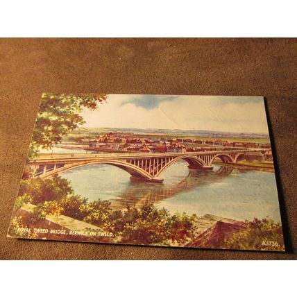 Valentines Postcard - Royal Bridge, Berwick On Tweed - Artist E.W Trick A1735