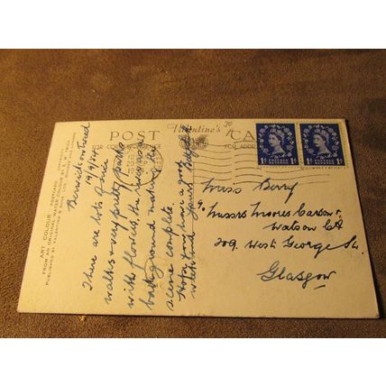 Valentines Postcard - Castle Dene, Berwick On Tweed - Artist E.W Trick A1737