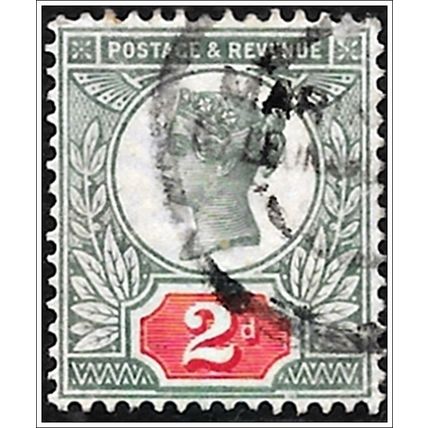1887 -1892 Queen Victoria Jubilee - 2d yellowish green/orange (as picture) C2-10