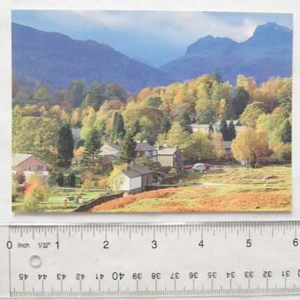 old postcard Elterwater, Cumbria