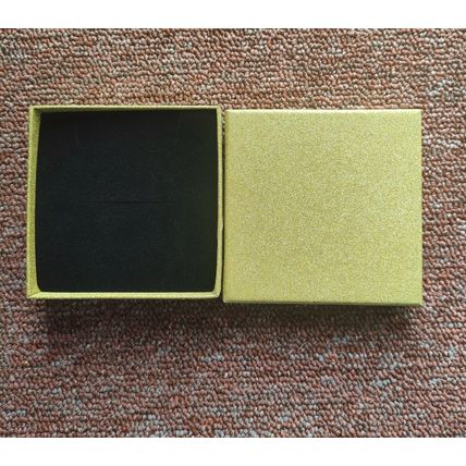 Gold glitter gift boxes necklace bracelet box approx 9 cm x 9 cm x 2 cm