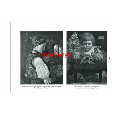 Romanian Children And A Princess (Lace Shawl, Reverse), Book Illustration, 1910