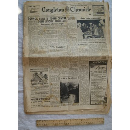 1963 Congleton Chronicle, Mow Cop & Scholar Green edition